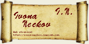 Ivona Neckov vizit kartica